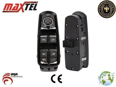 MAXTEL 18235859 Cam Kaldırma Anahtarı Ön Sol Ayna Katlamalı  Ayna Isıtmasız Porsche Cayenne (92a) (10-18) Porsche Macan (95b) (14-) Porsche Panamera (970) (09-16) 13pın 7PP959858AF 7PP959858 7PP959858RDML 7PP959858R 7PP959858KDML 7PP959858K 7PP959858HDML 7PP959858H 7PP959858DML 7PP959858AFDML