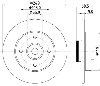 BSG 70-210-033 Fren Dıskı Arka 424934 1619237880 E169510 4246Z9 373810 374046 E169195 E169506 426Z9 E169512