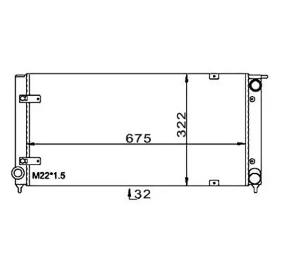 MAGNETI MARELLI 359000300470 Su Radyatörü 191121251F 191121253B 191121253J 191121251C 191121253 191121251B 65262A 1L0121253E 1911212513C 1911212513CF