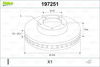 VALEO 197251 Fren Dıskı Arka Bmw X3 E83  