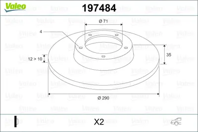 VALEO 197484 Arka Fren Aynası P3008 P308> Ds4 Ds5 03> 