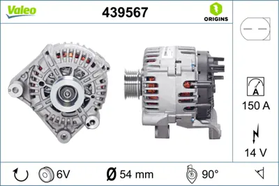 VALEO 439567 Alternator Sarj Dınamosu 12v 150a Bmw M47 M57 E46 E83 E53 