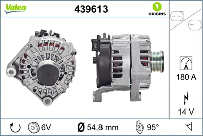 VALEO 439613 Alternator Sarj Dınamosu Bmw E90 E87 E84 M47 N47 12v 180a 