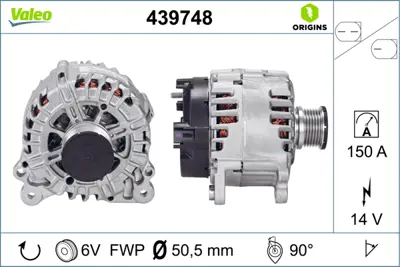 VALEO 439748 Alternator 14v 150a A4 13>15 A5 12>17 