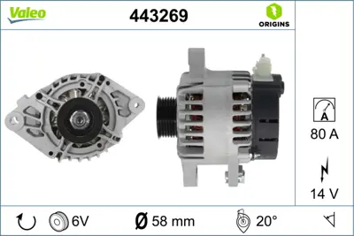 VALEO 443269 Alternator 12 V 85a 107-C1-Aygo 1.0 