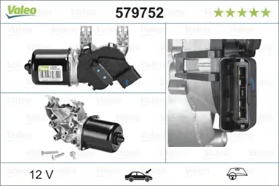 VALEO 579752 Sılecek Motoru C2 C3 Ce Iı 02> 