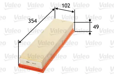 VALEO 585114 Hava Fıltresı P206 P307 (Em Ym) C4 Et3j4 (1,4 16v) P206 P206+ (T3e) Tu3a (1,4 8v) 