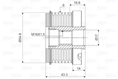 VALEO 588023 Alternator Kasnak Clıo Iı-Mgn-Kng-Scenıc (K4m-K4j-K9k-F4p) (6 Kanal) 