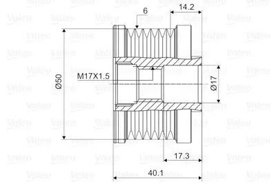 VALEO 588081 Alternator Kasnagı Rulmanlı Juke Prımera Qashqaı X Traıl 2,0 / 2,2 01> 