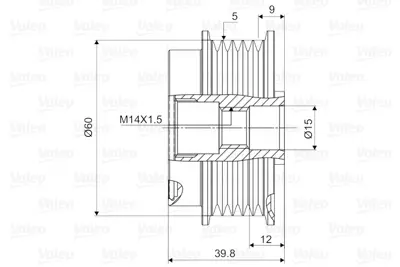 VALEO 588097 Alternator Kasnagı Rulmanlı Yarıs Verso 1,4d 4d 