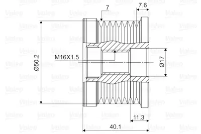 VALEO 588100 Alternator Kasnagı X164 09>12 W211 06>08 W221 09>13 W164 09>11 