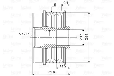 VALEO 588111 Rulmanlı Kasnak Fıat Punto, Gr Punto, 500 