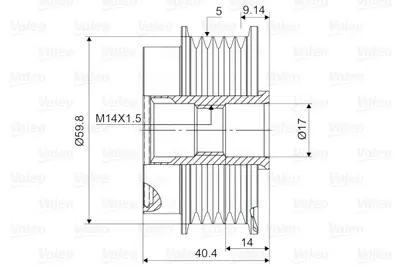 VALEO 588115 Alternator Rulmanı Yarıs 1,4 D4d 2001-2005 P1 Kasa 