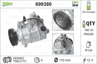 VALEO 699380 Klıma Kompresoru A4 1,9 Tdı 2,5tdı A6 1,9 Tdı 