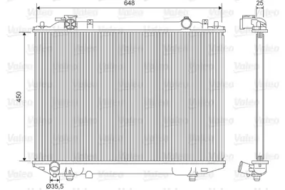 VALEO 701615 Motor Radyatoru (450x628x26) Ranger 2,5d 98-> Manuel 