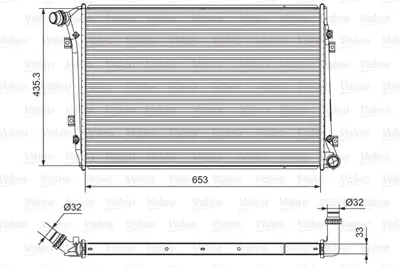 VALEO 701664 Motor Su Radyatoru (650x446x32) Caddy Passat Golf Jetta Octavıa Touran Superb 1,9 / 2,0tdı Cfhc 04>1 