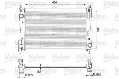 VALEO 701717 Motor Su Radyatoru Fıat Grande Punto 1.3 Mjtd 75 05> 