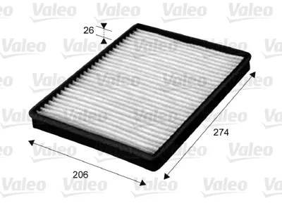 VALEO 715654 Polen Fıltresı Antara 06> / Captıva 06> Plastık Cercevelı 