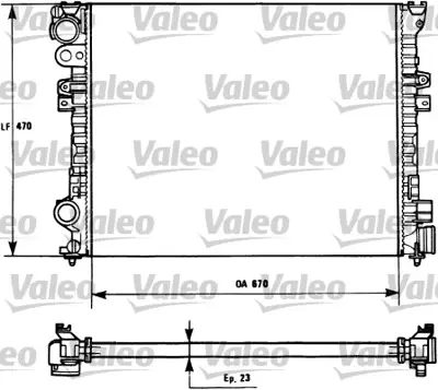 VALEO 731166 Motor Su Radyatoru Expert Jumpy P806 Evasıon 1,9d Xud9 Dw8 Klımasız 