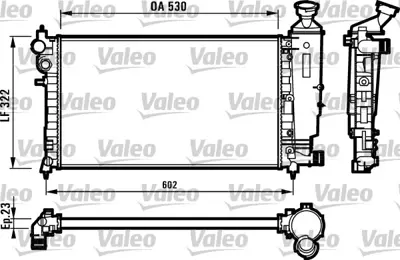 VALEO 731526 Motor Su Radyatoru Tu5jp 106 Gtı Saxo Vts Klımalı Tu3jp / Tu5j4 (1,4 / 1,6 16v) / (96 03) Olcu: (530 