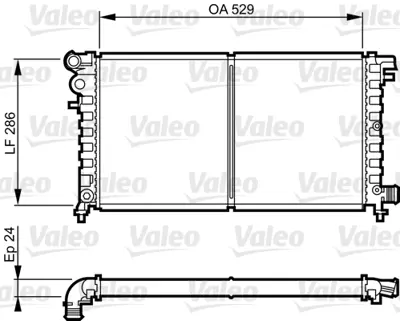 VALEO 731530 Motor Su Radyatoru P106 Saxo Tud5 (1,5dızel) Olcu: (286*529*24) 96> 