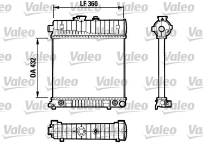 VALEO 731804 Motor Su Radyatoru (Klımasız) W202 93>00 S202 96>01 W210 97>02 S210 96>00 