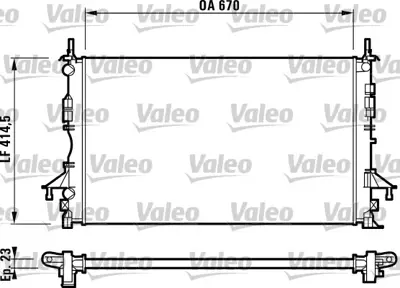 VALEO 732827 Motor Radyatoru Laguna Iı 1,6 / 1,8 / 2,0 / 1,9 Dcı (670x414,5x23) 