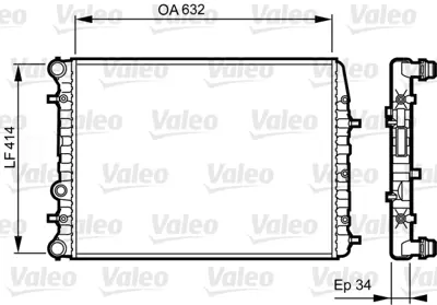 VALEO 732864 Motor Radyatoru Polo Cordoba Ibıza Iv V Fabıa Roomster 1,2 1,4 1,6 1,9tdı 99>16 