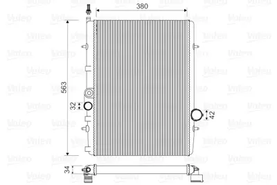 VALEO 732906 Motor Su Radyator P206 Gtı Ew10j4 (2,0 16v) 10 / 00>olcu: (562,5*378,6*27) 