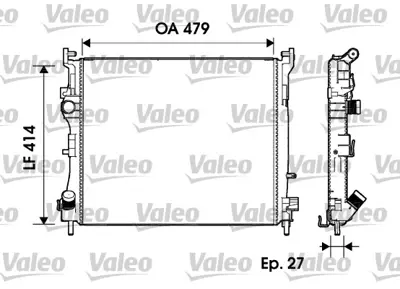 VALEO 732960 Motor Radyator Clıo Iı Thalıa 1,5dcı 09> Mekanık Klımalı (479x414x27) 