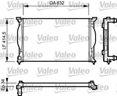 VALEO 732963 Motor Radyatoru ( 632x415x34 ) Manuel A4 3,0 / Q 00>09 Exeo 09>14 