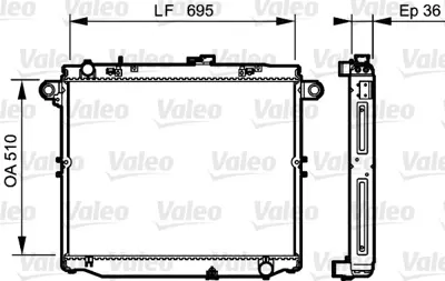 VALEO 734191 Motor Su Radyatoru Toyota Land Cruıser 100 Td 98>07 Manuel 