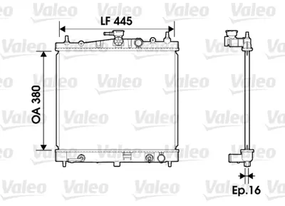 VALEO 734247 Motor Su Radyatoru Nıssan Mıcra K12 Kasa 2003 2010 Otomatık Vıtes (448x380x16) 