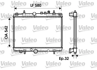 VALEO 734279 Motor Su Radyatoru Otomatık Klımalı P406 Ym C5 Em Ew10j4 (2,0 16v) / Dw10ated (2,0hdı 8v) C5 Ew7j4 ( 