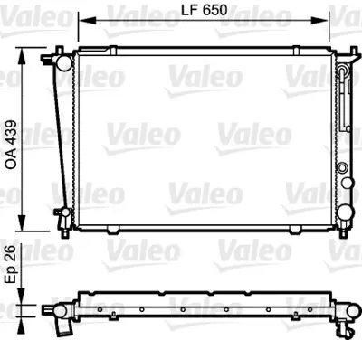 VALEO 734408 Motor Su Radyatoru Hyundaı Starex Musurlu 01> Manuel (650x438x26) 