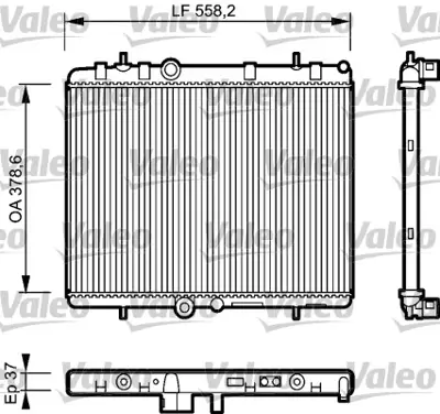 VALEO 734463 Motor Su Radyatoru P407 C5 Iı C5 Iıı Ew10a (2,0 16v) Dw10bted4 (2,0hdı 16v) Xsara Iı Dw10ated (2,0hd 