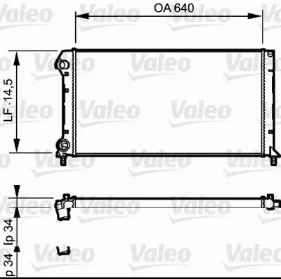 VALEO 735171 Motor Radyatoru Doblo 1,2 / 1,4 / 1,6 / 1,9d Klımalı 01>06 