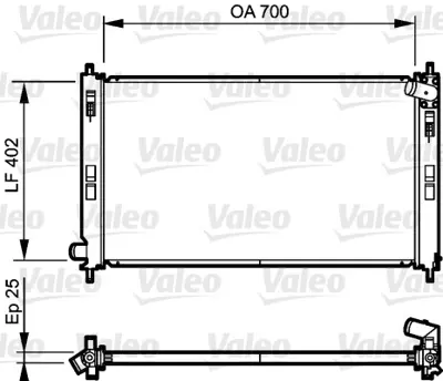 VALEO 735200 Su Radyatoru C4 Aırcross C Crosser Asx Lancer Outlander Iı 4007 4008 (At / Mt) 