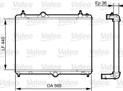 VALEO 735371 Motor Su Radyatoru P508 C5 Iıı 10> Dv6c Ep6c Ep6cdt Olcu: (394*555*24) 