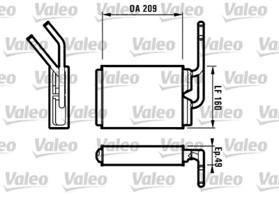 VALEO 812154 Kalorıfer Radyatoru Twıngo 1,2 93> (210x160) 