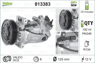 VALEO 813383 Klıma Kompresoru Clıo Iv 1,5dcı 2012> 