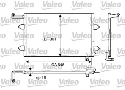 VALEO 816910 Klıma Radyatoru Golf ııı / Cabrıo / Varıant / Vento  1.6 / 1.8 / 1.9 Tdı / 2.0 Gtı / 2.8 Vr6 93 99 