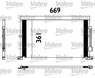 VALEO 817567 Klıma Radyatoru Mondeo 1,8 / 2,0 16v / 2,0tdcı (00 07) Manuel Klımalı Olcu: (669 X 361 X Ss) 