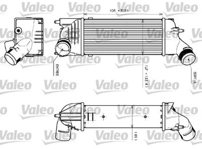 VALEO 817639 Turbo Intercooler Radyatoru P407 1,6hdı 2,0hdı 16v 04>, C5 Iı 1,6hdı 2,0hdı 16v (04 07) Olcu: (133,4 