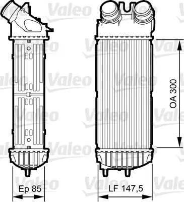 VALEO 817706 Turbo Intercooler Radyatoru Berlıngo Iı Partner Iı Xsara Pıcasso Dv6 (1,6 Hdı) Olcu: (147,5×300×85) 