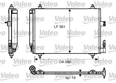 VALEO 817824 Klıma Radyatoru (Kondanser) P407 C5 Iı C6 C5 Iıı 1.6 2.0 Hdı 04> 