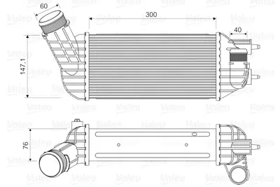 VALEO 818652 Turbo Intercooler Radyatoru P308 P3008 P5008 C4 Ds4 Ds5 Dw10cted4 Dw10cb Olcu: (155**300×80) 