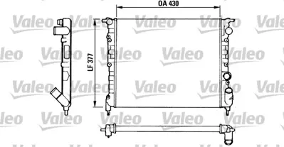 VALEO 883875 Motor Radyatoru Clıo I R21tl / Gtl 1,4 / 1,7 (430x377,5x23) 89> 