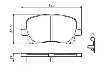 BOSCH 0986424761 On Fren Balatası Toyota Avensıs Vvt I 2.0 03>08 