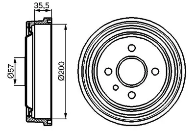 BOSCH 0986477021 Arka Fren Kampanası Astra F (Ince Tıp) 